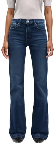 7 For All Mankind Women's Dojo Spill Jeans, Dark Blue, 23W