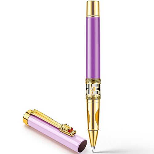 ZJEOSO Stylish Elegant Pen for Women, Pink Purple,Dragon Design Fancy Office Pens, Smooth Writing Journal Pen, Fashion Gift Pen Set for Women Suitable for giving to someone important (Pink&purple) at Amazon