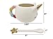 UNICORN MUG - 13.5 US FLUID OZ PREMIUM CERAMIC - GOLDEN HORN WITH MAGICAL SPOON WAND - FOR COFFEE, TEA, WATER, JUICE, SODA - BE MAJESTIC AND ADD A LITTLE MAGIC TO YOUR BEVERAGE