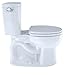 TOTO EntradaTM Two-Piece Round 1.28 GPF Universal Height Toilet, Cotton White - CST243EF#01