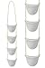 Nellam Ceramic Hanging Succulent Planter - Modern Wall Decor White Vase with Rope Hanger - 4 Piece Set Decorative Pots for Indoor Plants, Cactus, & Flower - for Home, Bedroom & Kitchen