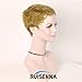 RUISENNA Short Blonde Pixie Cut Human Hair Wigs for Women Brazilian Human Hair Wigs Short Blonde Natural Straight Wigs