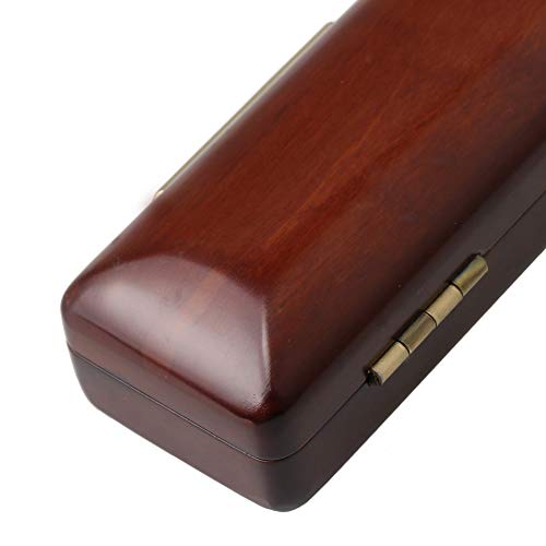 Solid Wood Flute Headjoint Case 25CM Long Musical Parts Flute Mouthpiece Case (Maroon)
