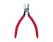 Jonard JIC-7858 Telecom Tapered Nose Diagonal Cutting Plier with Red Plastic Handle, 6-1/2