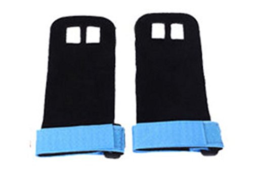 1Pair Crossfit Grips for Weight-lifting Gymnastics Leather Palm Protectors Hand Guards by ShopIdea (S) - Thumbnail 2