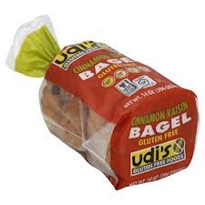 Udis Gluten Free Cinnamon Raisin Bagel 4 Ct (Pack of 4)