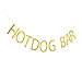 Hotdog Bar Banner, Gold Gliter Paper Sign Decors for Family/Birthday/Wedding/Engagement/Baby Shower Party