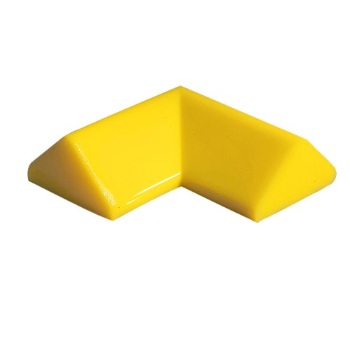 New Pig Original SpillBlocker Dike Corner, 4" L x 4" W x 2.25" H, 90-degree Connector, Quick Spill Response, Temporary/Removable Barrier, Yellow, PLR206