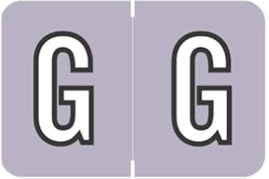 Doctor Stuff - File Folder Labels, Alphabet Letter G, Barkley/Sycom FABKM - BRAM Series Compatible Alpha Stickers, Lavender, 1" x 1-1/2", 225 Labels per Package