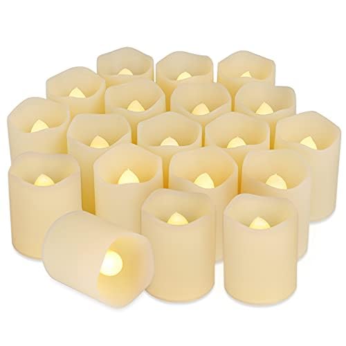 SHYMERY Flameless Votive Candles,Lasts 2X Longer,Battery Operated LED