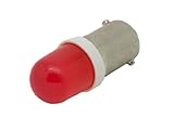 120V AC/DC Red LED Miniature Bayonet BA9s 9mm Base Replacement Bulb for Indicator Pilot Light (Pack of 2)