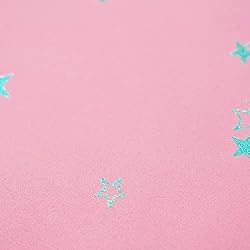 ZJXSNEH Shiny Silver Star Moon Blackout Curtains