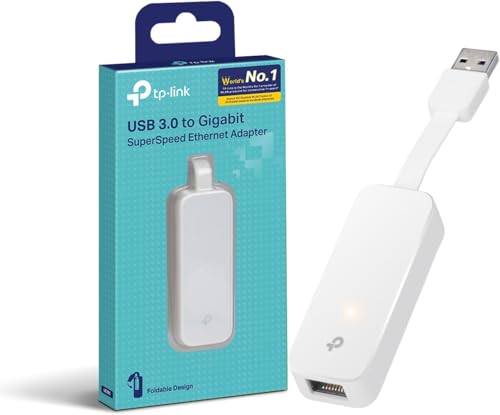 TP-Link UE300 USB auf Ethernet Adapter, USB 3.0 zu RJ45 1000Mbps Ethernet LAN Netzwerkadapter, Plug-and-Play in Windows 11/10, Mac OS und Linux OS, Faltbares und tragbares Design, 1-Pack thumbnail 1