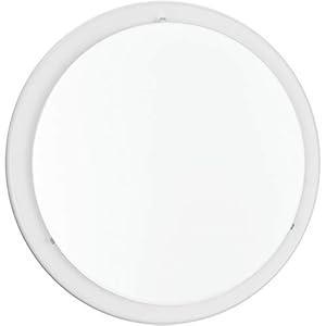 EGLO Wandlamp Planet 1, 1-pits wandlamp modern, wandlamp van staal en glas, woonkamerlamp wit en helder, hallamp met E27…