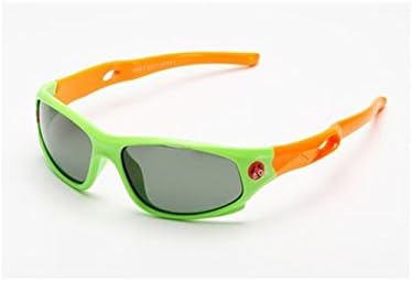 New silicone riding sunglasses, outdoor boys and girls, sunglasses, children's polarized Sports Sunglasses (Green)