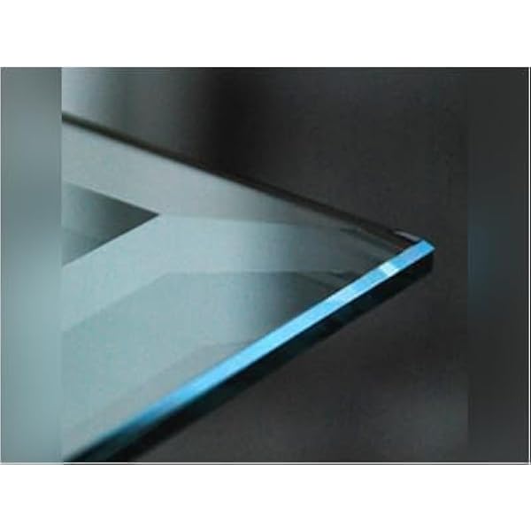 Spancraft 17 x 34 Rectangle Tempered Glass Table Top 3/8 Thick Flat Polish Edge