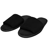 Terry Velour Open Toe Slippers Cloth Spa Hotel Unisex Slippers Plum