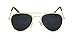 Baby Boy Girl Classic Aviator Style Retro Metal Sunglasses (Gold/Black Lens 6-18 Months)