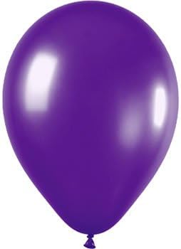 Metallic Purple Balloons 50 Pack, Large 12 Inch Thick Latex Biodegradable Helium Party Balloons for Birthday Wedding
