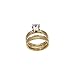 2 pcs Matt Stainless Steel Wedding Ring Sets Band 3MM Engagement Ring, Size 5 to 12