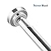 KONKY Shower Curtain Rod - Extendable 50”-86” Brushed Stainless Steel Shower Curtain Rod Tension Chrome Holder No Drill Use Bathroom Kitchen Home
