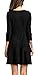 Oyanus Womens 3/4 Sleeve Loose Casual Junior Dresses Fit and Flare Midi Dress