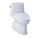 TOTO MW614584CEFG#01 WASHLET+ Carlyle II One-Piece Elongated 1.28 GPF Toilet and WASHLET S350e Bidet Seat, Cotton White