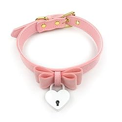 White Padlock Choker Collar Necklace Lolita Bow