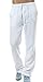 Qiuse Men's Mid Waist Straight Leg Linen Thin Pants