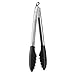 Rosle Stainless Steel Lock & Release Silicone Coated Cooking Tongs, 12-inch