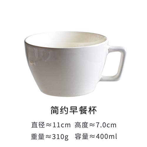 Teetassen,Kaffeebecher Kaffeetassen Keramik,Keramik Wasser Tasse Trinkbecher Einfache Weiße Tasse Nach Hause Frühstück… – Bild 7