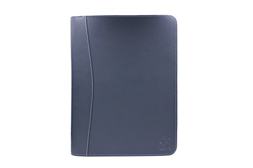 Premium Genuine Leather RFID Blocking Business Portfolio/Organizer with Zipper Black by Lowenherz (14.25 x 10.75 x 1.15, Samsonite Black)