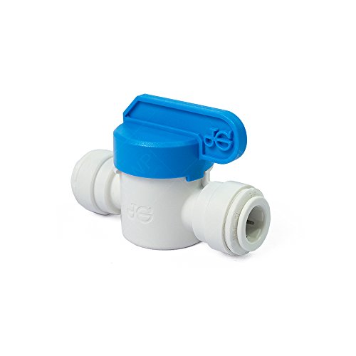 John Guest Speedfit Shut Off Valve, 1/4 In x 1/4 In, PPSV040808W 10 Pack