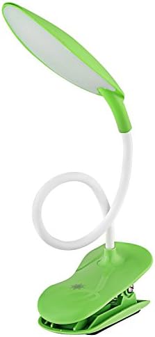 Clip on Book Light,Reading Light for Bedside Table Lamps with Touch Switch 3 Levels,USB Rechargeable,Good Eye Protection Brightness(Green)