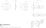 Carlisle Brass TL2/BP Tubular Mortice Latch NP Polished Nickel 2.5 Inch view 3