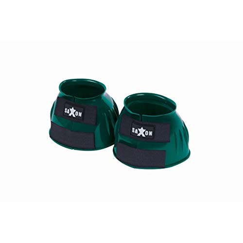 Saxon. Double Tape PVC Ribbed Bell Boots Hunter Green Full - Thumbnail 2