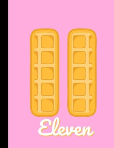 11 Eleven: Composition Notebook, College ruled. Cute waffle design, Pink