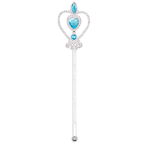 Princess Dress Up Costume Accessories Elsa Set For Princess cosplay Gloves Tiara Wand and Necklace(5 Pieces)
