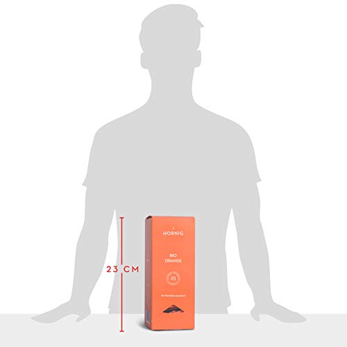 J. Hornig Bio Orangentee, Premium Pyramidenbeutel, Früchtetee Orange mit Bio-Zertifikat, 25 Tee-Sachets, Filtermaterial… – Bild 3