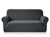 Chun Yi 1-Piece Knit Fabric Slipcover for Loveseat - Grey