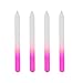 SIUSIO Set of 20 Professional Crystal Glass Nail Files Buffer Manicure Gradient Rainbow Color for Nail polishing - Best for Fingernail & Toenail Care(pink) (Pink)