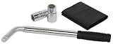 EPAuto Telescoping Lug Wrench, Wheel Wrench with CR-V Sockets (17/19, 21/22mm)