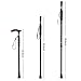 Rirether Lightweight Aluminum Alloy Walking Cane, Adjustable Walking Stick Balancing Mobility Aid, Portable Sturdy Telescoping Cane with Anti-Slip Tip, Carrying Bag (2Tips)