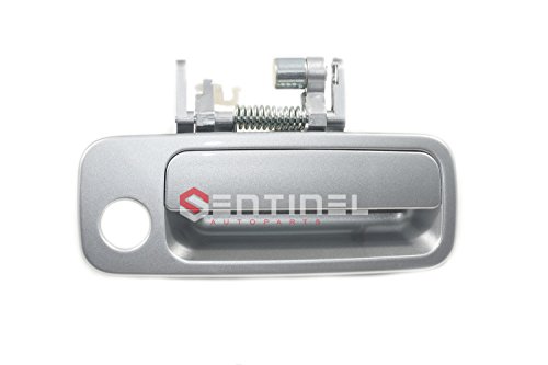 Outside Exterior Door Handle Front Right Passenger Side 1C8 Lunar Mist Silver for Compatible with 1997-2001 Camry Replaces # 69210-AA010-C0, TO1311114