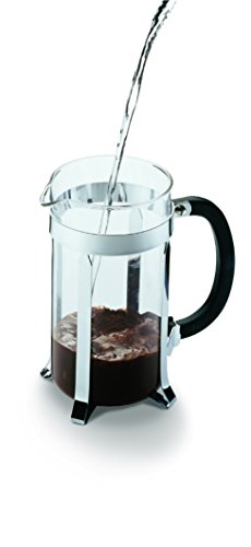 Bodum Caffettiera French Press Coffee Maker, Black Plastic Lid and Stainless Steel Frame, 8-Cup, 34-Ounce