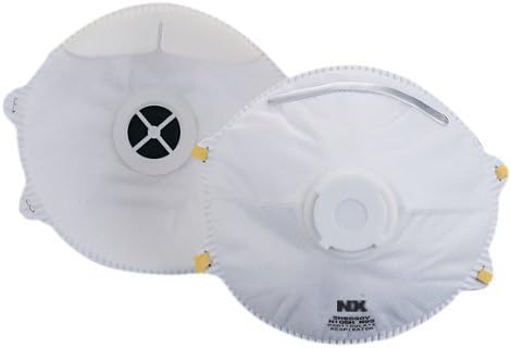 Cordova Safety Products Valved Particulate Respirator Mask- Latex Free - 12 Masks Per Box - White