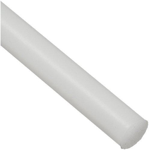 Nylon 6/6 Round Rod, Opaque Off-White, Standard Tolerance, FDA compliant, 2