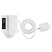 Wasserstein Weatherproof Integrated Charger Compatible with Ring Stick Up Cam Battery & Spotlight Cam Battery - Extra Long and Thin 21ft Cable to Continuously Operate Your Security Camera (White)