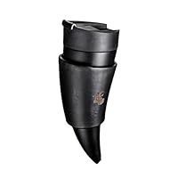 Wind-Susu Coffee Mug Drinking Glasses Fashionable Goat Horn Shaped Stainless Steel Vacuum Cup Couple Thermos Cup for Outdoor Travel Home Offices Cars 230ml, White, Black