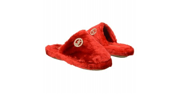 mk red slippers